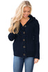 Long Sleeve Button-Up Hooded Cardigans